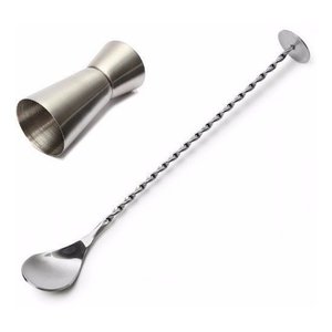 Kit colher bailarina + dosador jigger duplo para gin e drinks Kit Velez Foods