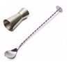 Kit colher bailarina + dosador jigger duplo para gin e drinks Kit Velez Foods - 1