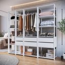 Ver imagem 1 de Guarda-Roupa Closet Modulado com 6 Gavetas 200cm Multimóveis Crpro-CLO007 Branco