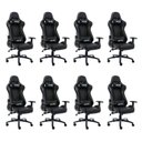 Ver imagem 1 de Kit 8 Cadeiras Gamer Giratória Fair Play Preto