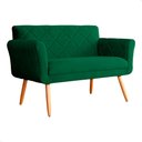 Ver imagem 1 de Namoradeira Decorativa Isabela Pés Palito Suede Verde - Ds Estofados