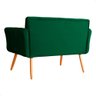 Namoradeira Decorativa Isabela Pés Palito Suede Verde - Ds Estofados - 2