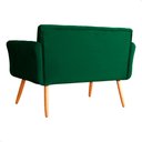 Ver imagem 2 de Namoradeira Decorativa Isabela Pés Palito Suede Verde - Ds Estofados