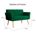 Ver imagem 4 de Namoradeira Decorativa Isabela Pés Palito Suede Verde - Ds Estofados