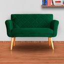 Ver imagem 5 de Namoradeira Decorativa Isabela Pés Palito Suede Verde - Ds Estofados