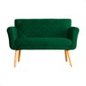 Namoradeira Decorativa Isabela Pés Palito Suede Verde - Ds Estofados - 3