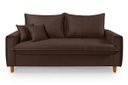 Ver imagem 4 de Sofa Living com Bau Multiuso 3 Lugares Suede Pes em Madeira: Marrom