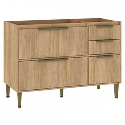 Balcão de Cozinha 2 Portas 3 Gavetas Carvalho Bp740 - Fellicci - 1