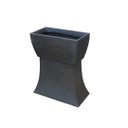 Ver imagem 7 de Vaso Planta 50x25 Jardineira Floreira Suporte Polietileno BGPLASTICOS V550S PRETO 002