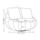 Ver imagem 3 de Poltrona Sala de Estar Decorativa Giratória com Almofadas Afrodite Veludo Rosê G45 - Gran Belo