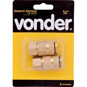 Engate Rápido 1/4 x 1/4" Fêmea Encaixe de Esferas 02 Peças 529212