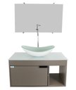 Ver imagem 1 de Gabinete Armário Banheiro 60cm Cuba Oval Branca