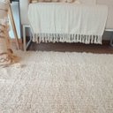 Ver imagem 3 de Tapete Artesanal Sala Quarto Algodão Caramelo Branco Cadere 1,50 X 2,50