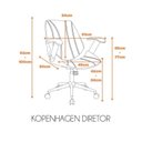 Ver imagem 4 de Kit 10 Cadeiras Escritório Diretor Giratória Corino Kopenhagen