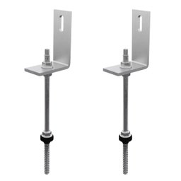 Estrutura Suporte Fixa Linha C Placa Painel Solar Inox Telha Fibrocimento Ondulada Viga Madeira | Pe - 2