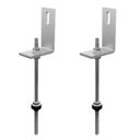 Ver imagem 1 de Estrutura Suporte Fixa Linha C Placa Painel Solar Inox Telha Fibrocimento Ondulada Viga Madeira | Pe
