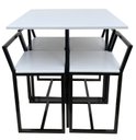 Ver imagem 1 de Mesa Jantar Prime Compacta de Madeira 4 Cadeiras Branca BF Decor