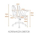 Ver imagem 3 de Kit 10 Cadeiras Escritório Diretor Giratória Corino Kopenhagen Marrom