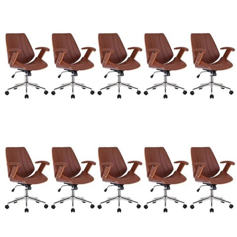 Kit 10 Cadeiras Escritório Diretor Giratória Corino Kopenhagen