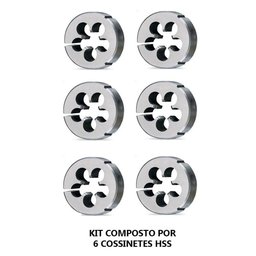 Kit Cossinete Manual Aço Rápido-med.1/4-1/8-3/8-1/8-1/4-3/8 - 1