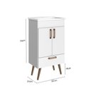 Ver mais imagens de Conjunto para Banheiro 3 Peças 1 Gabinete com Lavatório 1 Armário com Espelho Málaga