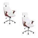 Ver imagem 1 de Kit 2 Cadeiras Escritório Presidente Giratória Corino Apoia Cabeça Kopenhagen