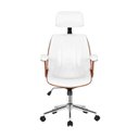 Ver imagem 2 de Kit 4 Cadeiras Escritório Presidente Giratória Corino Apoia Cabeça Kopenhagen Branco