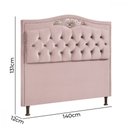 Ver imagem 2 de Cabeceira Cama Box Casal 140 Cm Estofada Luxor Rose Holanda Plus Speciale Home
