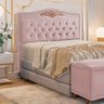 Cabeceira Cama Box Casal 140 Cm Estofada Luxor Rose Holanda Plus Speciale Home - 1