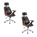 Ver imagem 1 de Kit 2 Cadeiras Escritório Presidente Giratória Corino Apoia Cabeça Kopenhagen