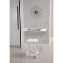 Ver imagem 2 de Mesa Dobrável Tramontina em Madeira Branca com Suporte Metálico 60x40 Cm