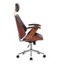 Kit 10 Cadeiras Escritório Presidente Giratória Corino Apoia Cabeça Kopenhagen - 5