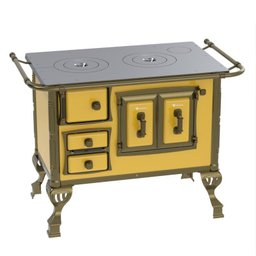 Fogao a Lenha N 1 Colonial Amarelo Sem Tampa Se - 1