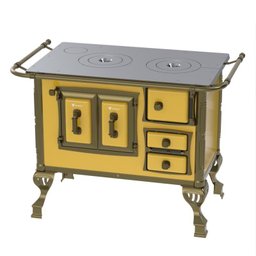 Fogao a Lenha N 1 Colonial Amarelo Sem Tampa Se - 7