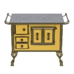 Fogao a Lenha N 1 Colonial Amarelo Sem Tampa Se - 2