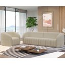 Ver imagem 2 de Sofá Decorativo 3 Lugares 252cm e Poltrona Meris M22 Bouclê Bege - Mpozenato
