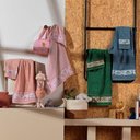 Ver imagem 6 de Jogo de Toalha de Banho Infantil 2 Peças Soft Kids com Lavabo Appel Verde - Selva
