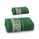 Ver imagem 1 de Jogo de Toalha de Banho Infantil 2 Peças Soft Kids com Lavabo Appel Verde - Selva