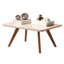 Ver imagem 2 de Mesa de Centro Retangular Sala Mdf Pé Palito Decorativa Decor Off White