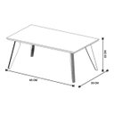 Ver imagem 3 de Mesa de Centro Retangular Sala Mdf Pé Palito Decorativa Decor Off White