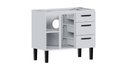 Ver imagem 4 de Gabinete de Cozinha em Aço 0,96m com Pés Elegante Resistente:branco