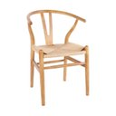 Ver imagem 3 de Kit com 8 Cadeiras para Sala de Jantar Wishbone Madeira Maciça Marrom/Clara