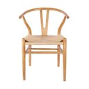 Ver imagem 4 de Kit com 10 Cadeiras para Sala de Jantar Wishbone Madeira Maciça Marrom/Clara