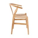 Ver imagem 6 de Kit com 10 Cadeiras para Sala de Jantar Wishbone Madeira Maciça Marrom/Clara