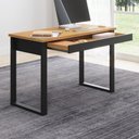 Ver imagem 1 de Mesa Escrivaninha 100% Mdf Industrial Concept 1 Gaveta Freijó/preto Fosco - Panorama Móveis
