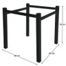 Pés para Mesa de Jantar Base de Mesa Quadrada 0,80 para Tampos de Vidro Madeira ou Granito Preto Ql - 3
