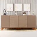 Ver imagem 2 de Buffet Aparador 4 Portas Balcão Cinza Jace Caemmun