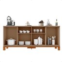 Ver imagem 4 de Buffet Aparador 4 Portas Balcão Cinza Jace Caemmun