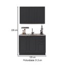 Ver imagem 4 de Cozinha Compacta Bariloche 6 Portas 2 Gavetas 100% MDF Chumbo - Indékes
