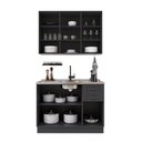 Ver imagem 2 de Cozinha Compacta Bariloche 6 Portas 2 Gavetas 100% MDF Chumbo - Indékes